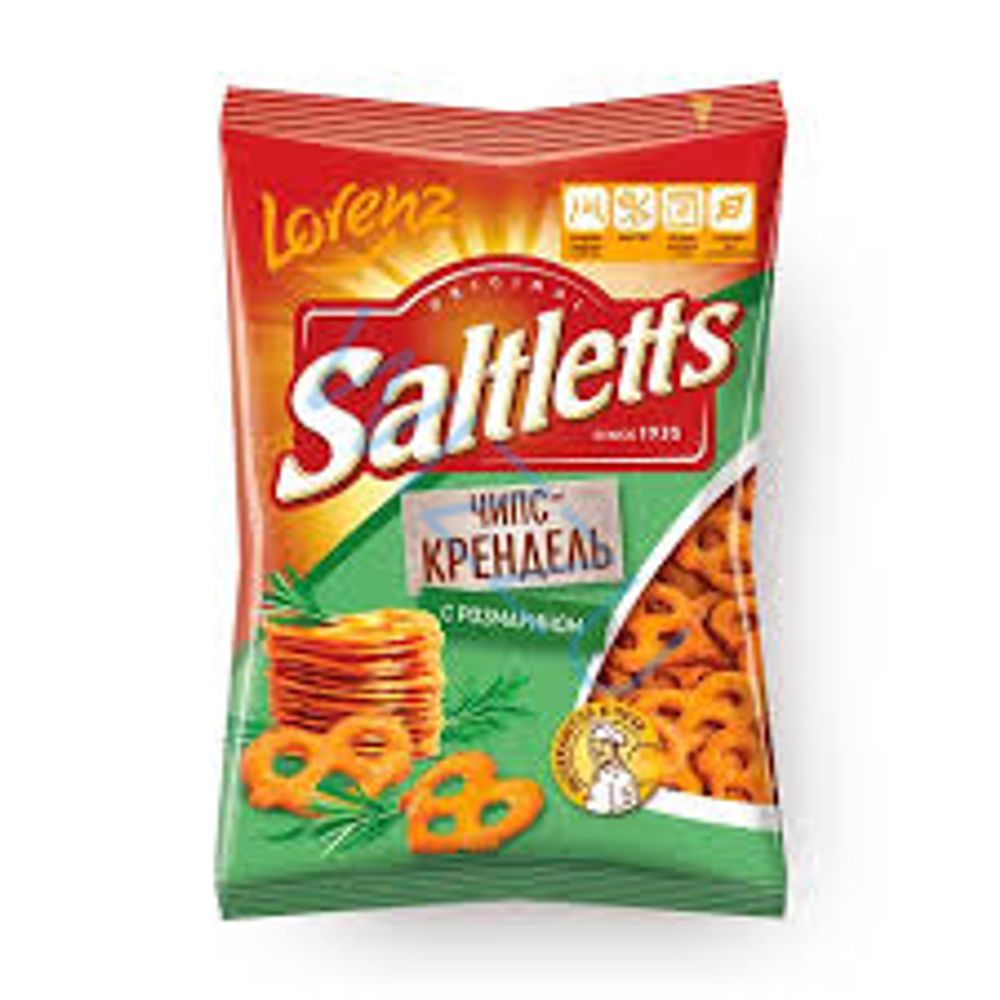 Чипс-Крендель хрустящий Saltletts с розмарином 70гр