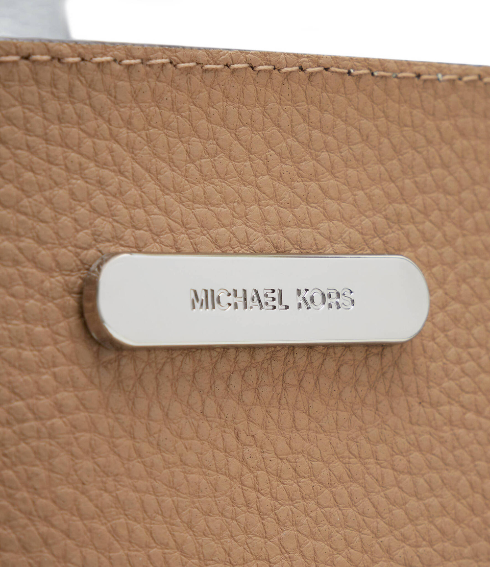 Двухсторонняя кожаная сумка-шопер + поясная сумка XL EW REVERSIBLE TOTE Michael Kors - серебряный(30H3SZAT4M)