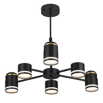 Люстра на штанге 6*GX53+5W 2700K 8234/6C черный Virsava Lumion