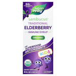 Nature's Way, Kids Sambucus®, органический традиционный сироп для укрепления иммунитета, для детей от 1 года, бузина, 120 мл (4 жидк. унции)