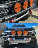 Кронштейн для доп. фар с самими фарами на штатный бампер Bronco / Bronco Raptor 2022+ Форд Бронко Раптор