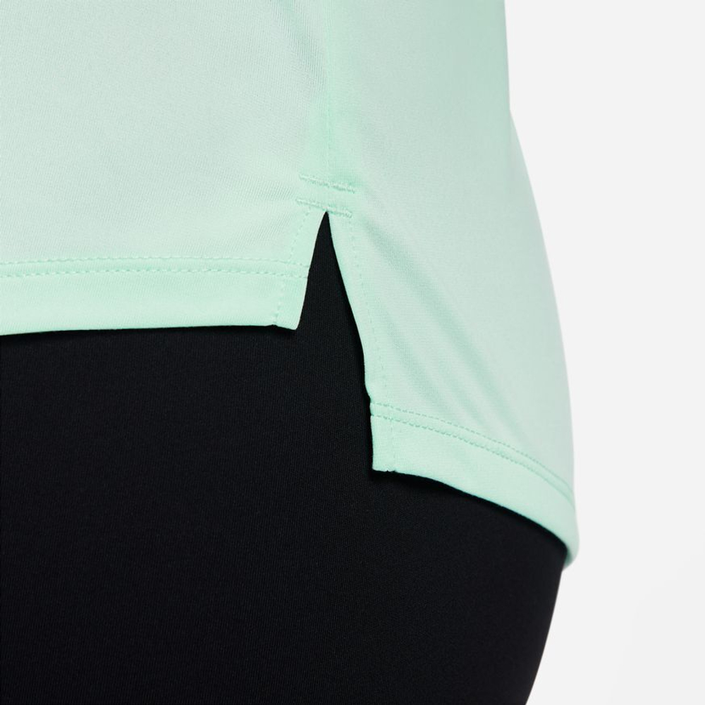 Женская футболка теннисная (dł. Рукава) Nike Dri-FIT One Women's Standard Fit Top - mint foam/black