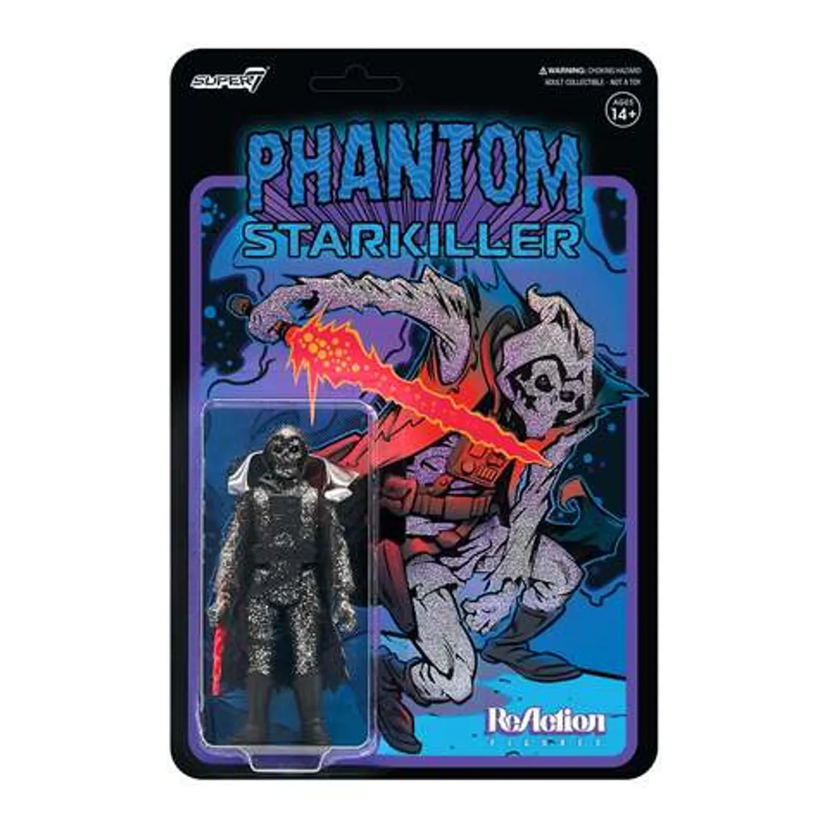 Фигурка Super7 Phantom Starkiller: Phantom Starkiller (Transparent Grey Silver Glitter Spectre)