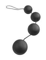 Анальная цепочка из 4 шариков Deluxe Vibro Balls (Цвет: черный)
