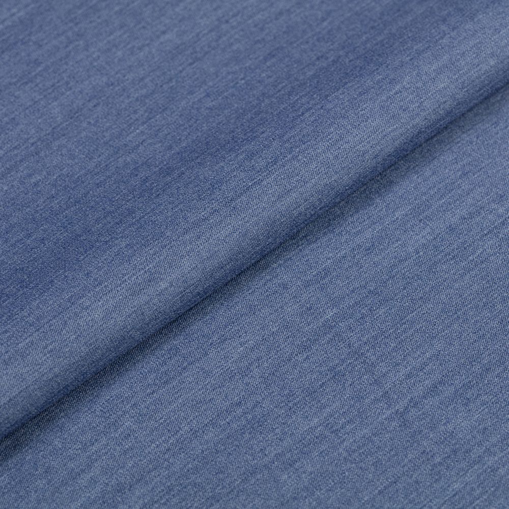 Ткань костюмная 200 г/м², 150х150±2 см, 24 дымчато-синий меланж/smoky blue melange, Gamma SUTF-005N
