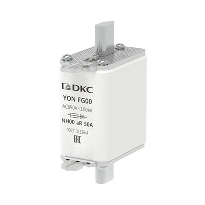 Предохранитель YON ножевого типа FG00 50А 690V характеристика aR