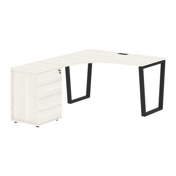 Стол эргономичный с тумбой EVCET 1318(L) 1360х1880х750 EDIS