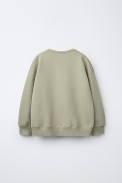 ZARA БАЗОВАЯ ТОЛСТОВКА, БЕЖЕВЫЙ/ЗЕЛЕНЫЙ