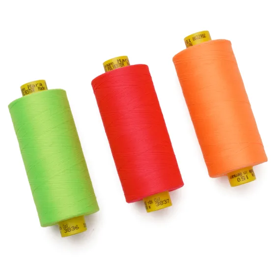 Нитки GUTERMANN Mara №150 розово-оранжевый неон (3837)