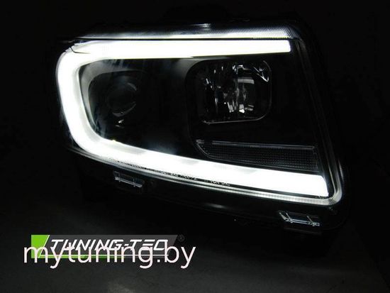 Передние фары Tube Light для Jeep Grand Cherokee WK2 (11-13) черные