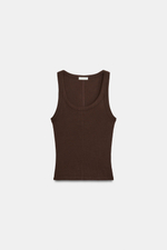 ТОП В РУБЧИК БЕЗ РУКАВОВ — ZARA