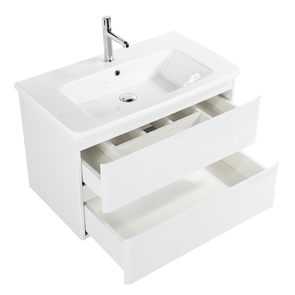 Тумба подвесная с керамической раковиной BelBagno ALBANO-CER-1050-2C-SO-BL