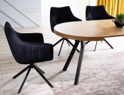 Стул SIGNAL AZALIA Velvet Bluvel 19 черный/черный