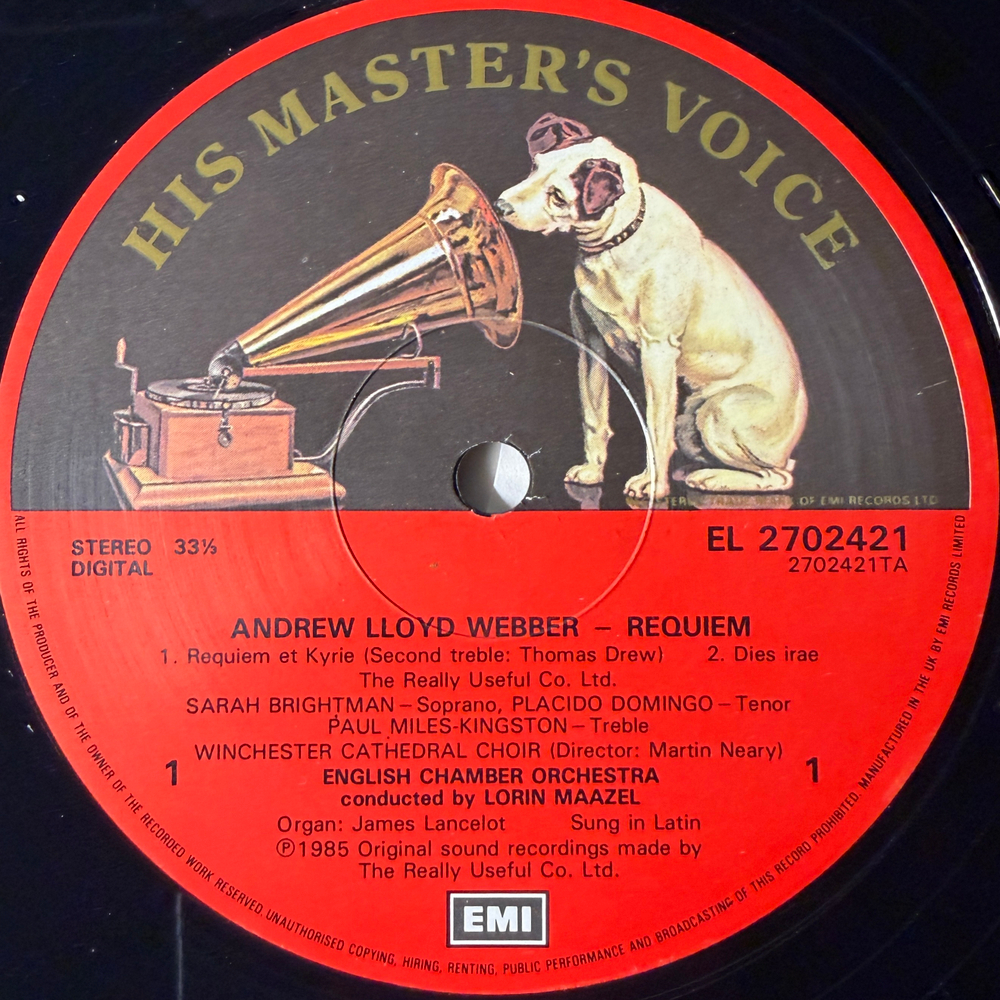 Andrew Lloyd Webber ‎– Requiem (Европа 1985г.)