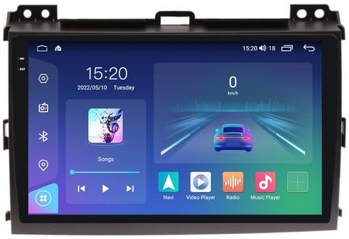 Магнитола для Toyota Land Cruiser Prado 120, Lexus GX470 (экран климата внизу) - Parafar PF456RN2K на Android 13, Быстрая, QLED+2K, CarPlay, 4G SIM-слот