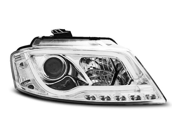 Передние фары chrome tube light tru drl для Audi A3