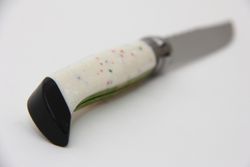 Нож авторский Opinel 08 клинок полированный гильошированиефотография - 5