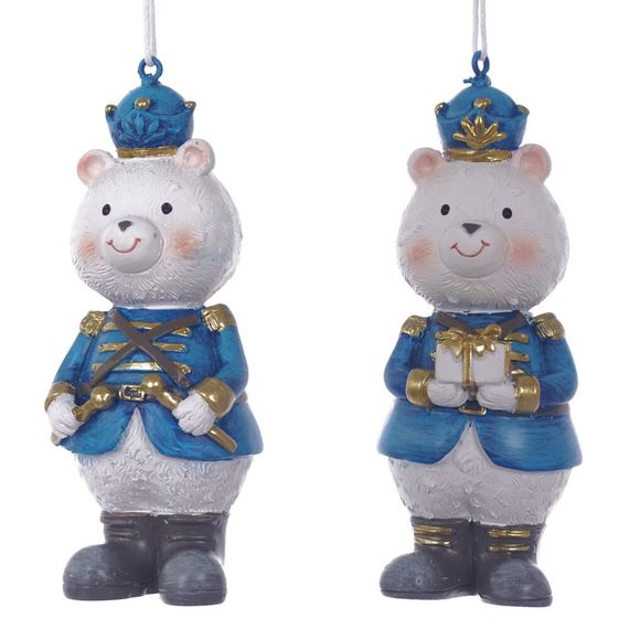 Фигурка декоративная подвесная "Медвежонок", L 3,5 W 3,5 H 10,5 см, 2в.