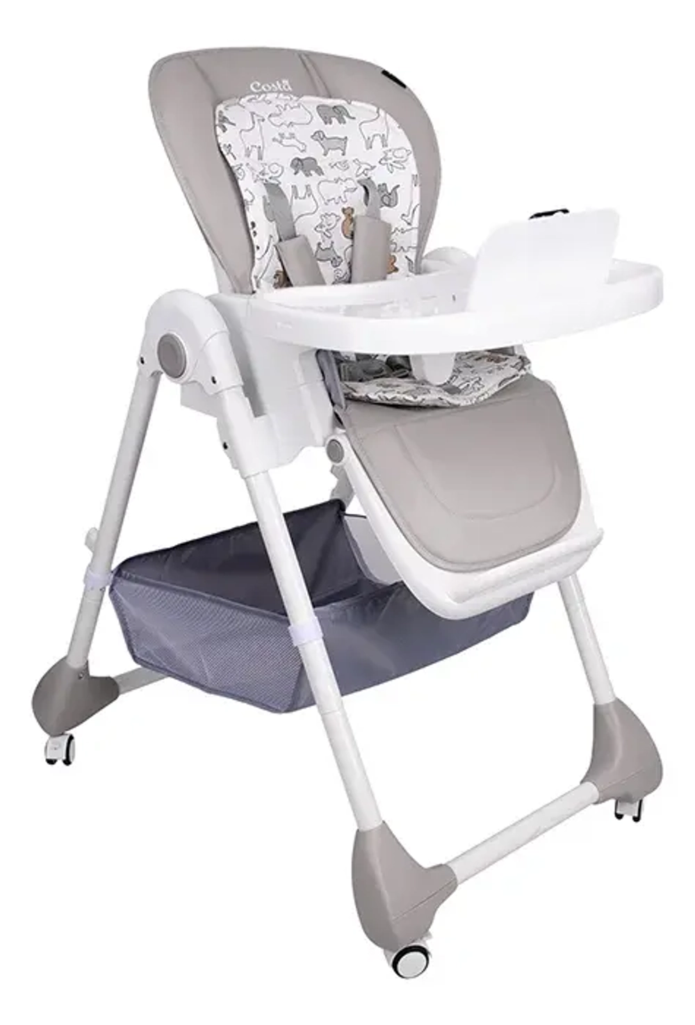 Стул детский для кормления COSTA Mia (СЕРЫЙ/Beige MI-03)
