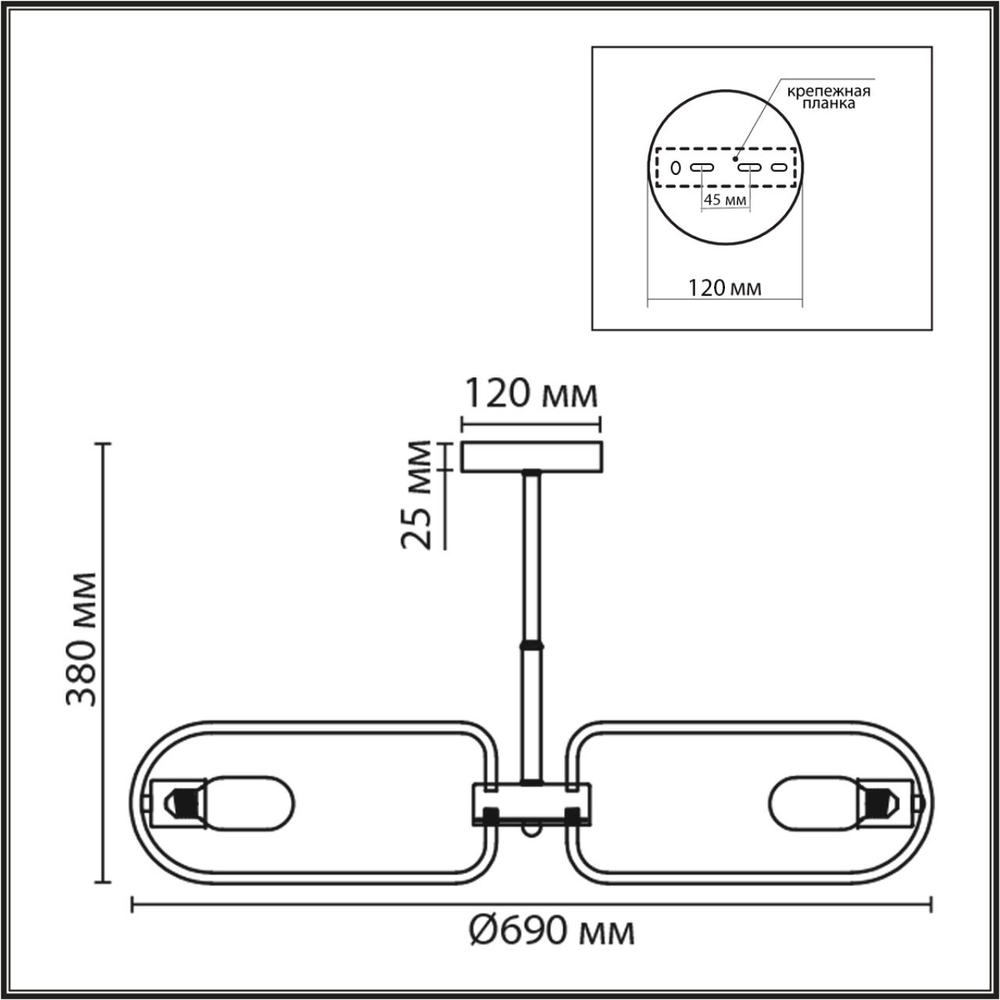 8058/8C LN Люстра E27 8*60Вт IP20 COMFI