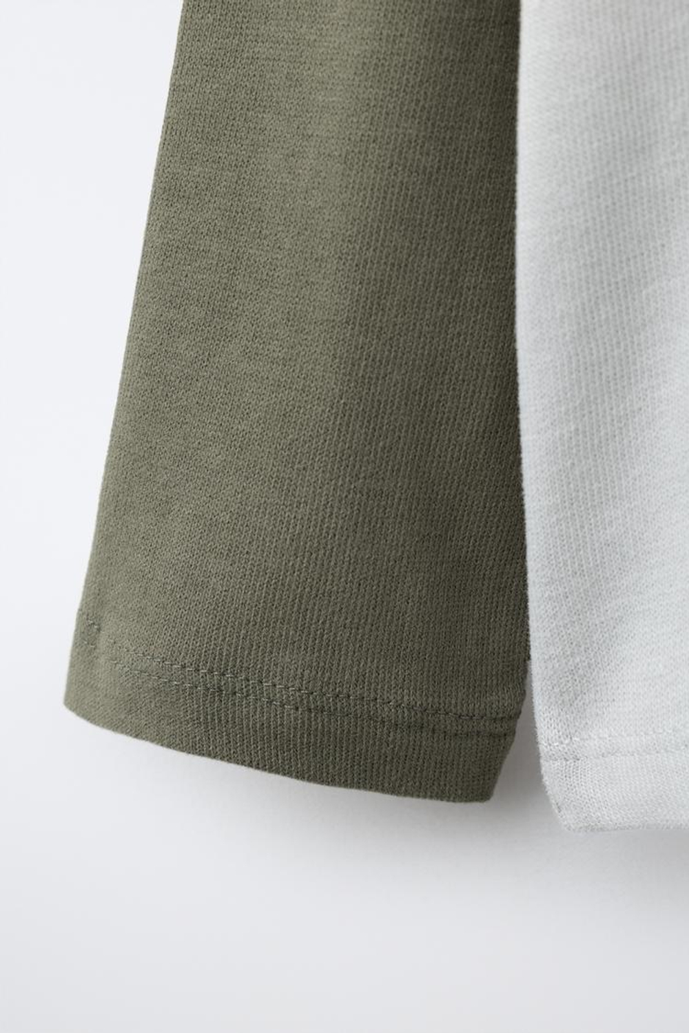 ZARA ЛОНГСЛИВ HEAVY SOFT COLOR BLOCK, КАМЕННО-СЕРЫЙ