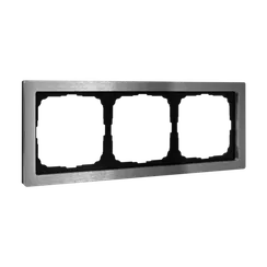 Рамка металлическая на 3 поста Systeme Electric ArtGallery Pure Алюминий GAL312103