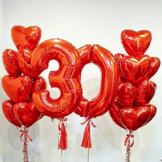 Композиция из шаров на 30 лет Любовная