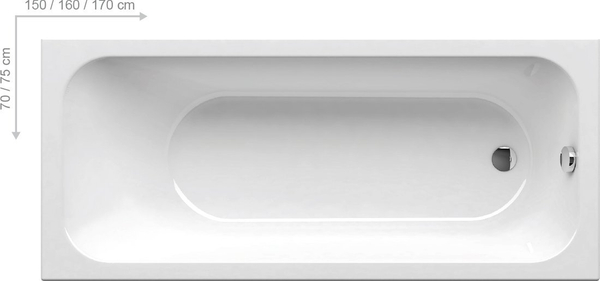 Ванна акриловая Ravak Chrome 170х75 C741000000