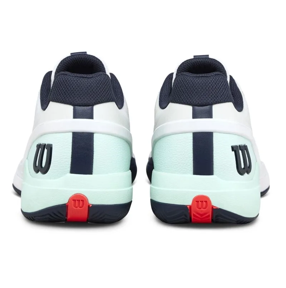 Мужские теннисные кроссовки Wilson Rush Pro 5 Clay - white/bay/fiery cor