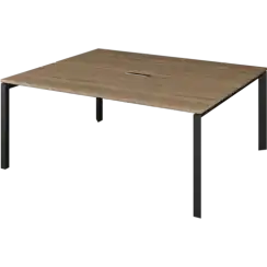 Бенч двойной на 2 рабочих места на металлокаркасе НТМП.П.Б2-180  1800x1496x750 Аргентум-МП