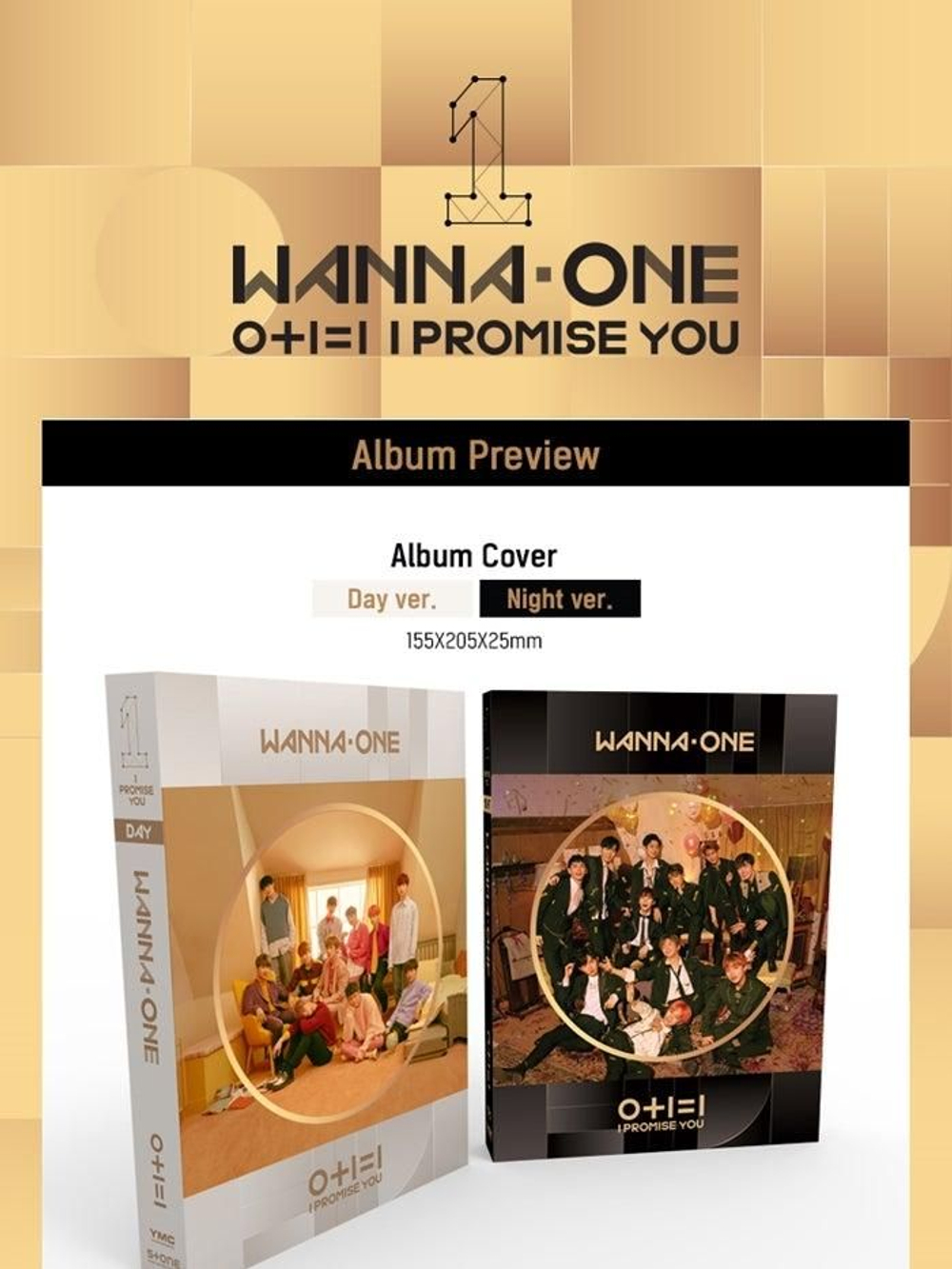 Альбом Wanna One - 0+1 1 I Promise You 2nd Mini Album 2 Version SET