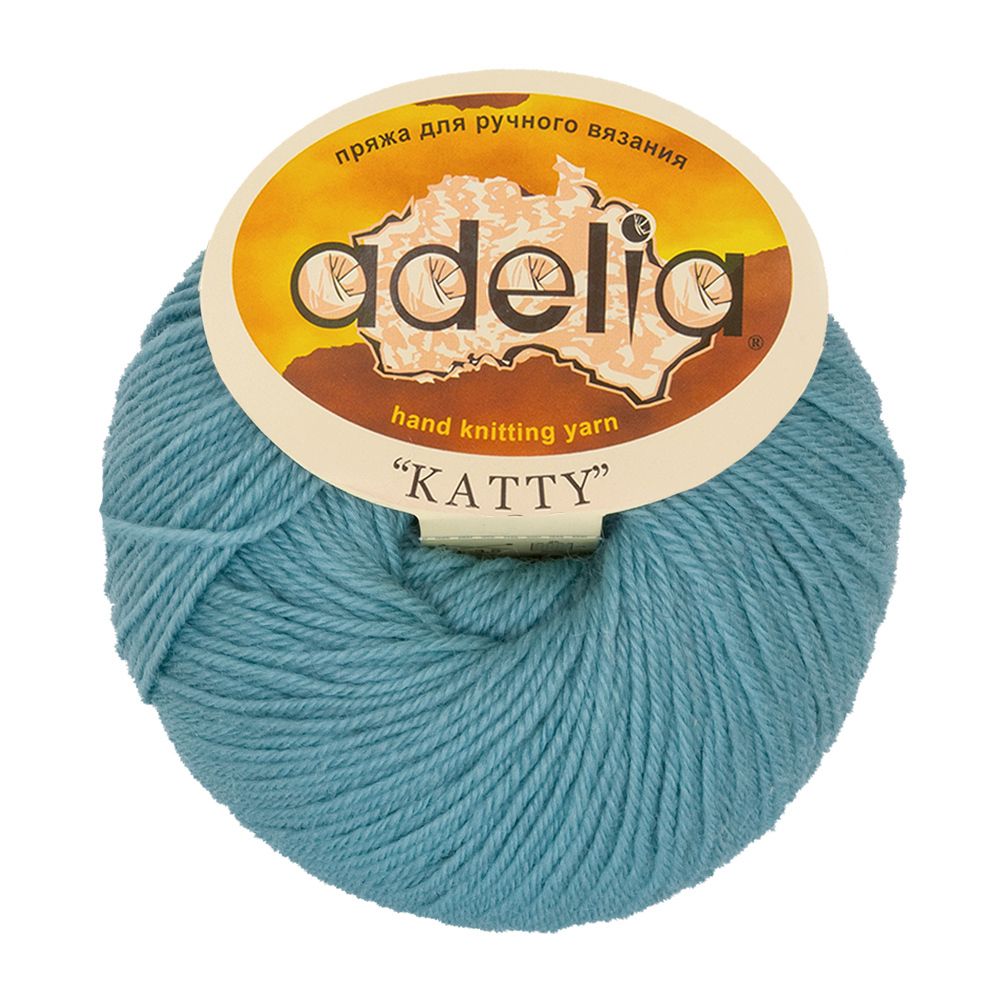 Пряжа Adelia Katty / уп.10 мот. по 50г, 150м, 16 голубой Пряжа Adelia Katty / уп.10 мот. по 50г, 150м, 16 голубой