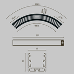Профиль Led Strip ALM-3535R-B-D-90°-0.3M