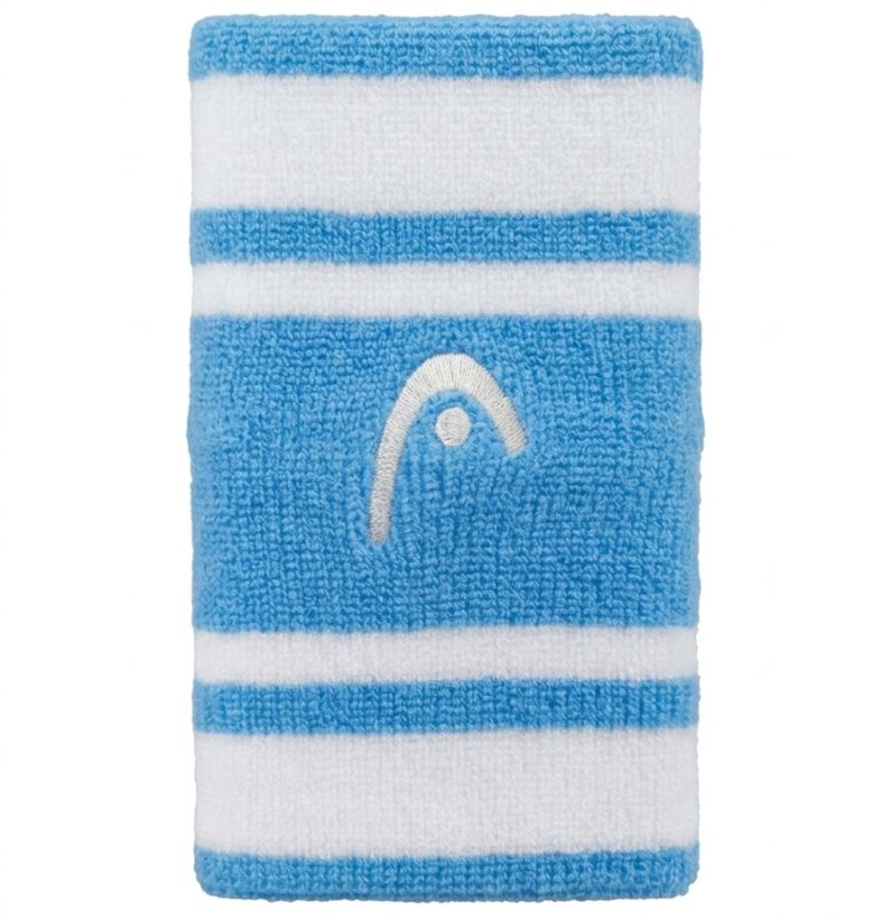 Теннисные напульсники Head Wristbands Striped 5" - airforce blue/white