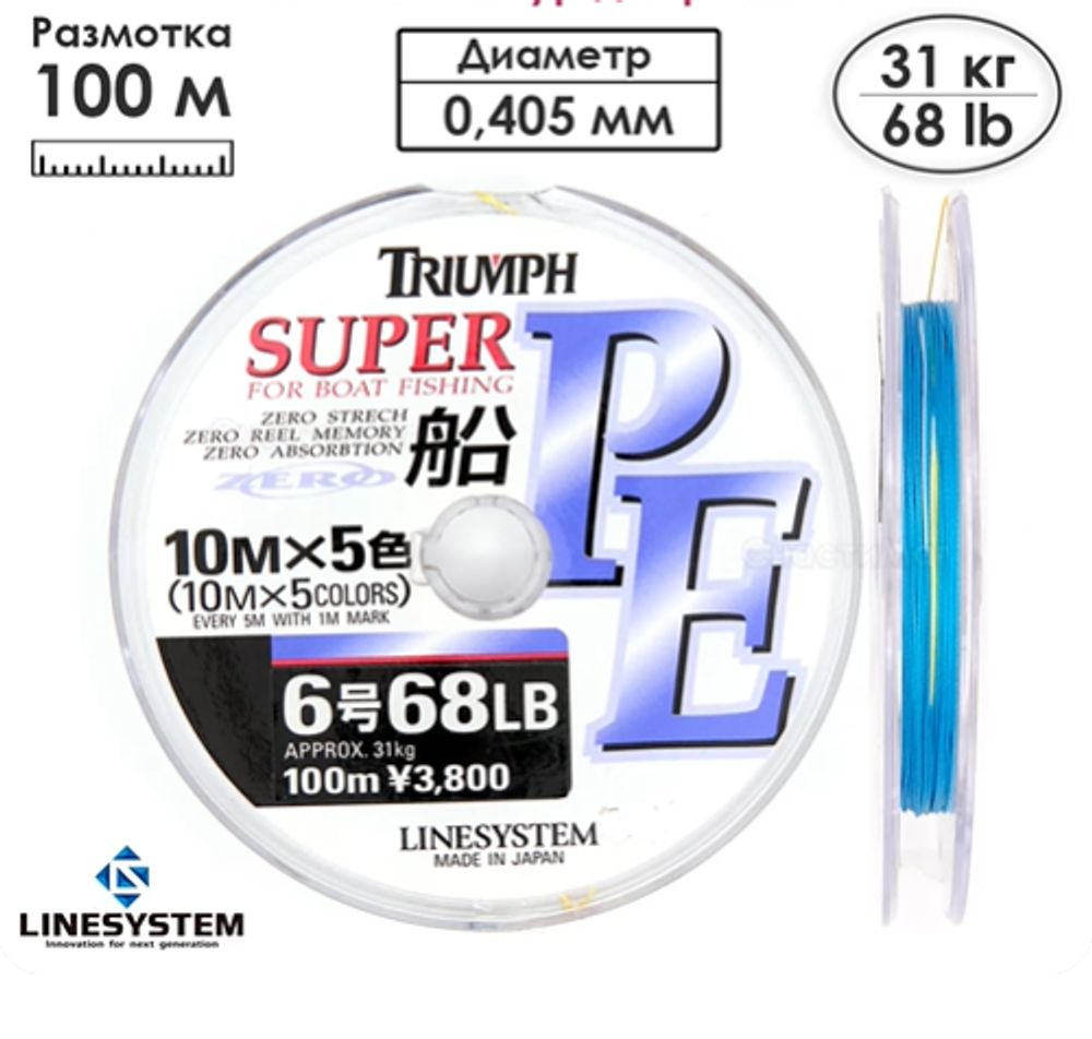Шнур LINESYSTEM Triumph Fune PE 6
