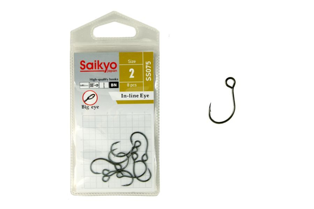 Крючки Saikyo SS075-BN IN-LINE EYE