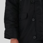 Парка Alpha Industries N-3B Logo Oxford Parka Black (Черная)
