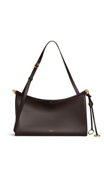 ALAÏA СУМКА LE CLICK POCKET 35 ИЗ ТЕЛЯЧЬЕЙ КОЖИ, ТЕМНО-КОРИЧНЕВЫЙ