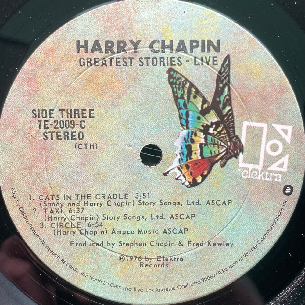 Harry Chapin ‎– Greatest Stories - Live 2LP (США 1976г.)