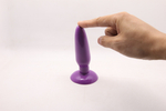 Анальная пробка с присоской 3,7 см purple BI-017001R