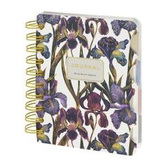 Bloknot \ Блокнот \ Notebook Записная книжка "Art Journal" А6, 120 л. на гребне, с разделителями "Флора. Ирисы"