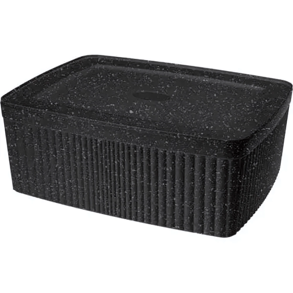 ЛОТОК С КРЫШКОЙ VELVET, 230х90 ММ, 2,5Л(черный гранит)