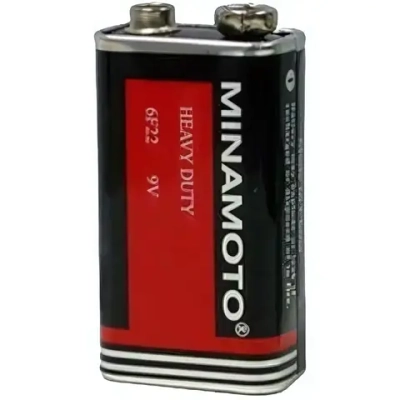 Батарейка солевая Minamoto 6F22, тип Крона (спайка, 1 шт)