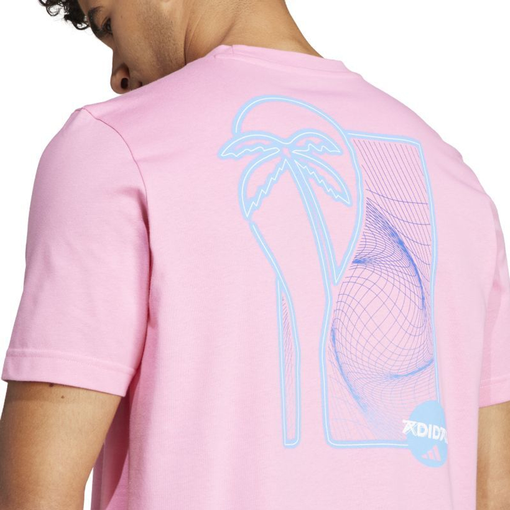 Мужская теннисная футболка Adidas Graphic Play Tennis T-Shirt - bliss pink