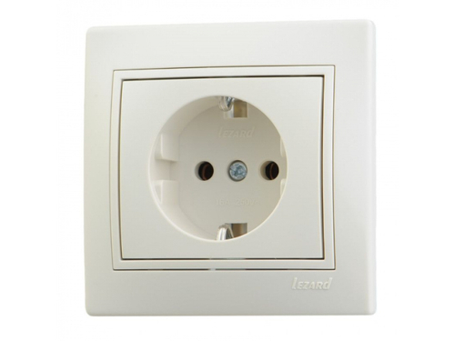 (SBE-01w-16-S1-Z-c) (ВЕНЕРА) розетка 1м внутренняя установка С ЗАЗЕМЛЕНИЕМ белая 16А 250В