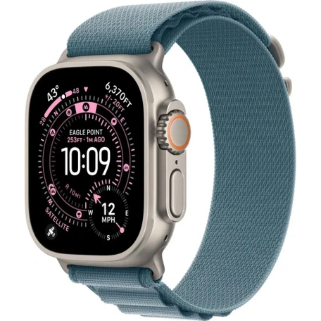 Умные часы Apple Watch Ultra 3 49 мм Natural Titanium Case with Light Blue Alpine Loop - S