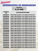 Сетеполотно леска 0,15 мм, ячея 25 мм, высота 3,0 м кукла