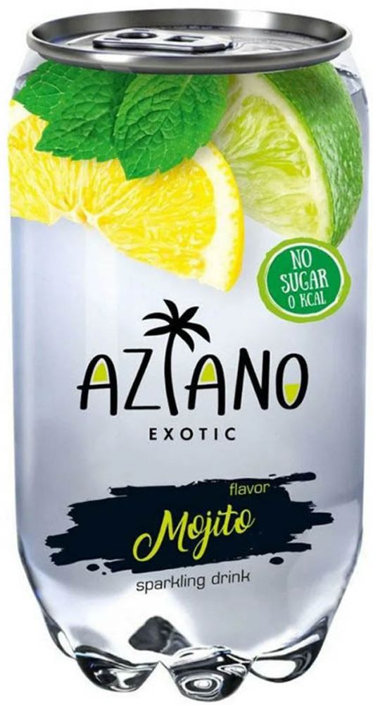 Газированный Напиток Aziano Mojito "Мята и Лайм" 0.35 - пэт