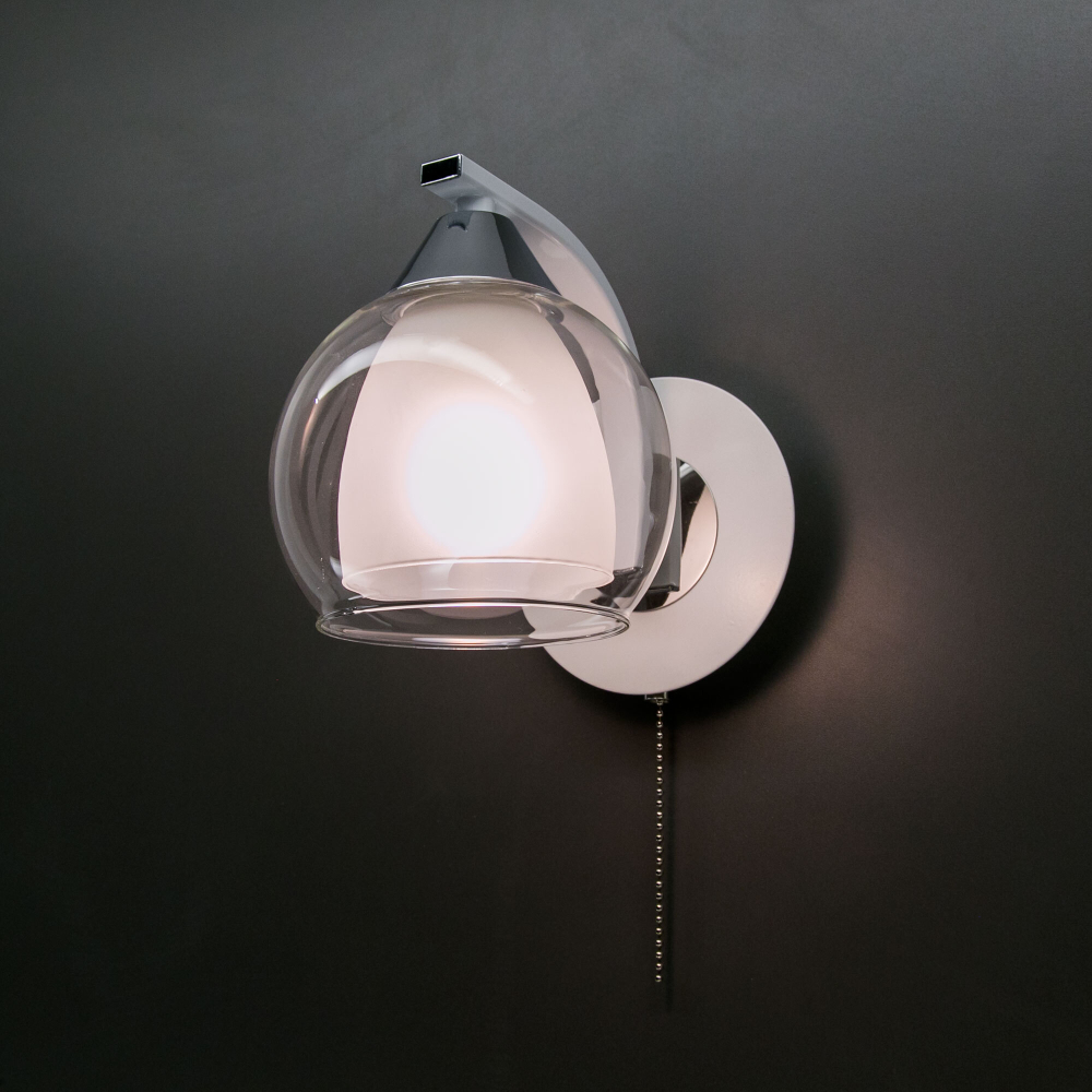 Citilux Кристи CL152310 Бра с выключателем Белое Хром