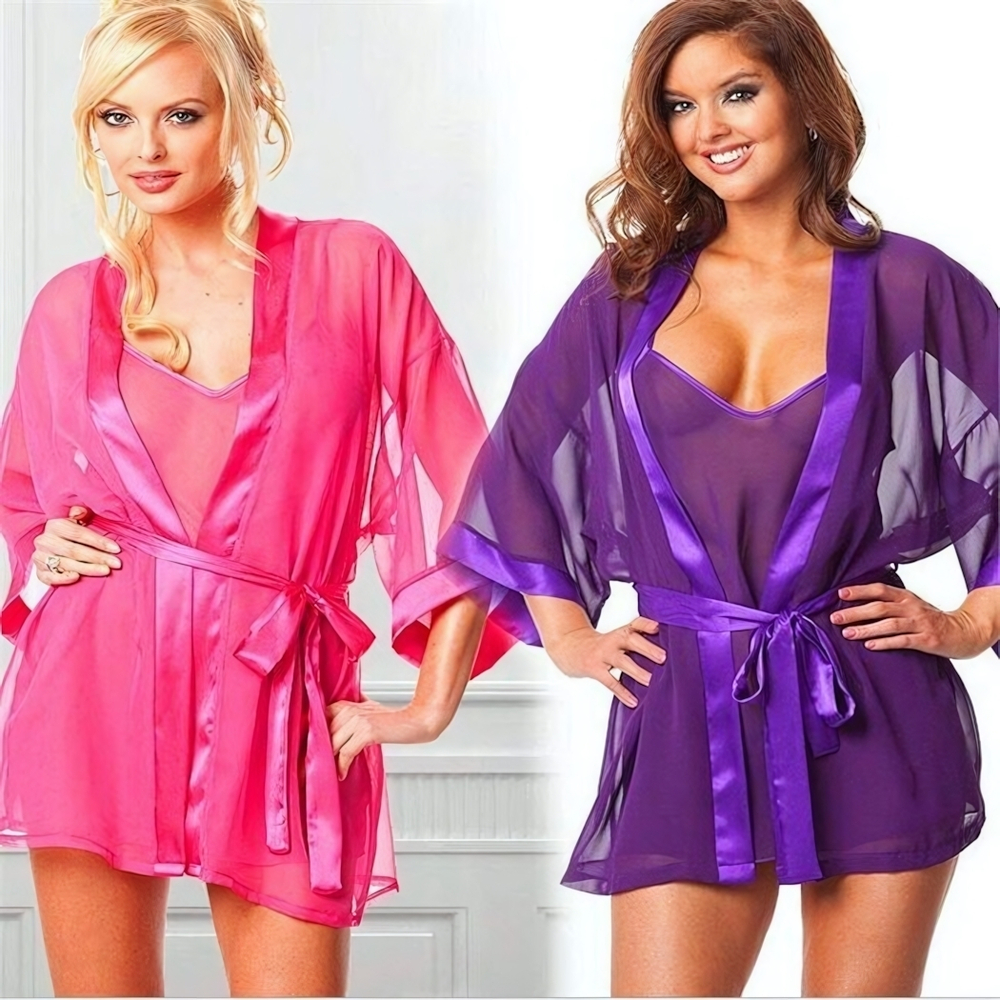 Эротический пеньюар с сексуальным халатиком розового цвета Rosyland Clothing One Size (Цвет: розовый)
